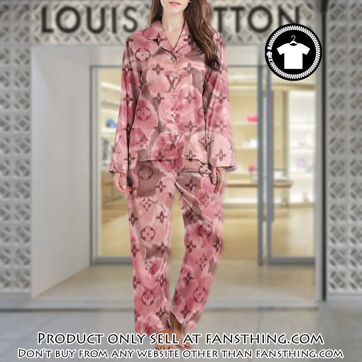 Lv monogram long satin pajama set pjs1035 fst0727398